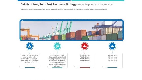 Details Of Long Term Post Recovery Strategy Grow Beyond Local Operations Graphics PDF