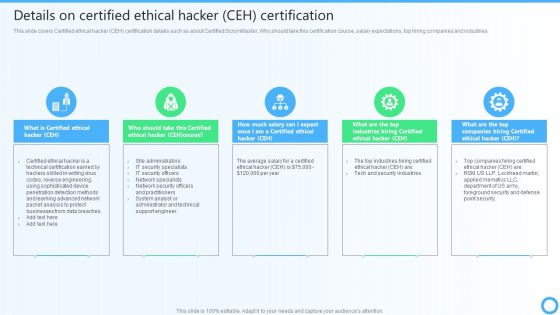 Details On Certified Ethical Hacker CEH Certification IT Certifications To Enhance Slides PDF