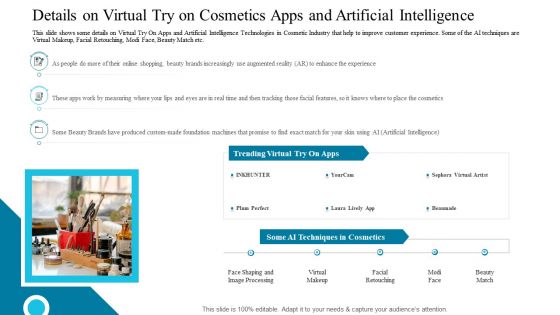 Details On Virtual Try On Cosmetics Apps And Artificial Intelligence Portrait PDF