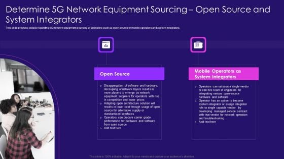 Determine 5G Network Equipment Sourcing Open Source And System Integrators Graphics PDF