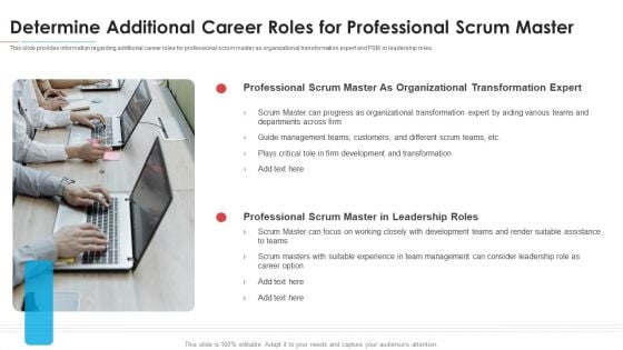 Determine Additional Career Roles For Professional Scrum Master Formats PDF