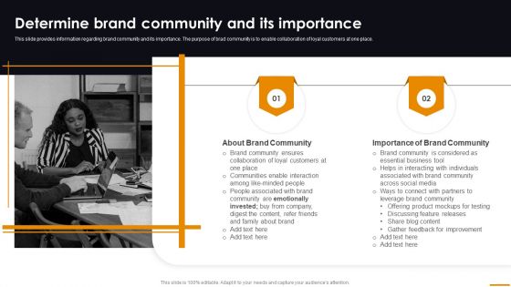 Determine Brand Community And Its Importance Comprehensive Guide For Brand Recognition Mockup PDF