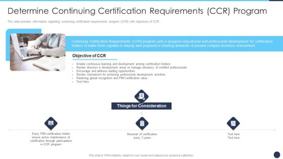Determine Continuing Certification Requirements CCR Program Professional PDF