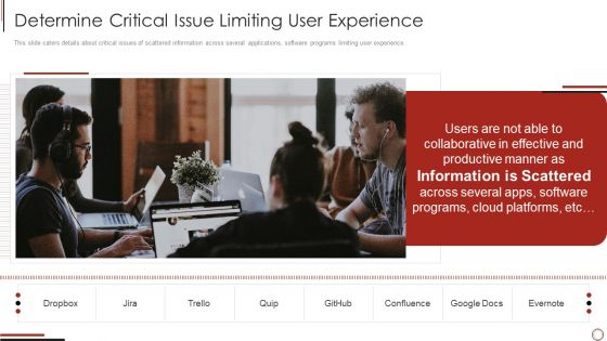 Determine Critical Issue Limiting User Experience Notion Investor Elevator Introduction PDF