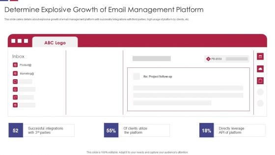 Determine Explosive Growth Of Email Management Platform Elements PDF Determine Explosive Growth Of Email Management Platform Elements PDF