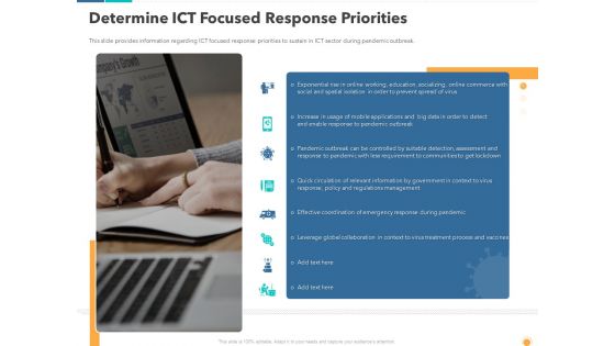 Determine ICT Focused Response Priorities Clipart PDF