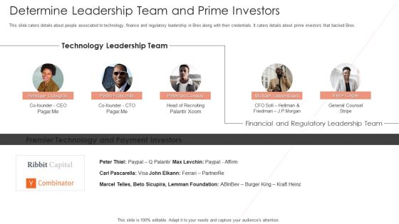 Determine Leadership Team And Prime Investors Microsoft PDF