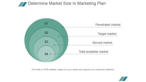 Determine Market Size In Marketing Plan Ppt PowerPoint Presentation Show