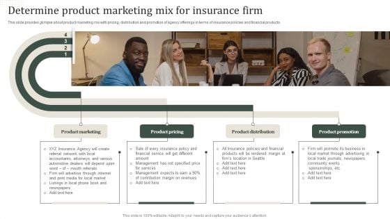 Determine Product Marketing Mix For Insurance Firm Slides PDF Determine Product Marketing Mix For Insurance Firm Slides PDF