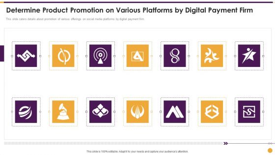 Determine Product Promotion On Various Platforms By Digital Payment Firm Pictures PDF