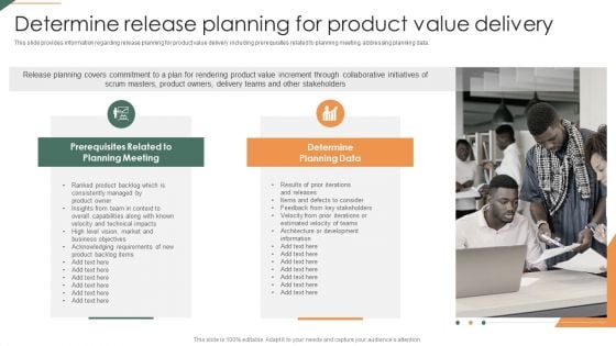 Determine Release Planning For Product Value Delivery Playbook For Agile Graphics PDF