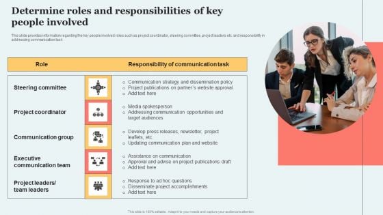 Determine Roles And Responsibilities Of Key People Involved Brochure PDF