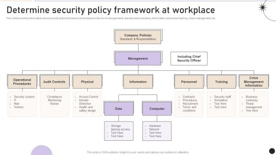 Determine Security Policy Framework At Workplace Pictures PDF