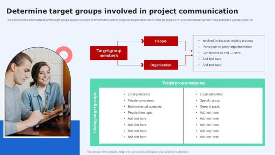 Determine Target Groups Involved In Project Communication Portrait PDF