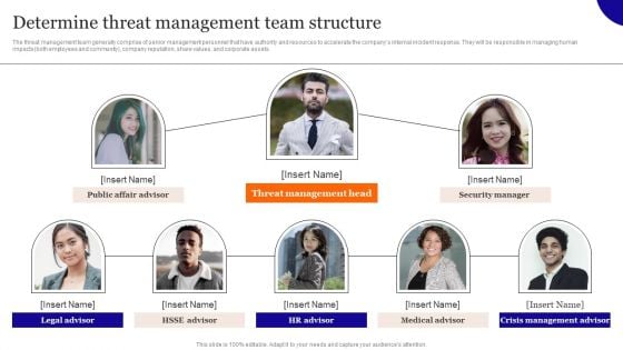 Determine Threat Management Team Structure Graphics PDF Determine Threat Management Team Structure Graphics PDF