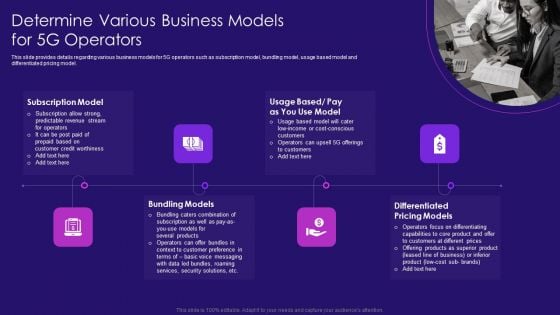 Determine Various Business Models For 5G Operators 5G Network Architecture Instructions Information PDF