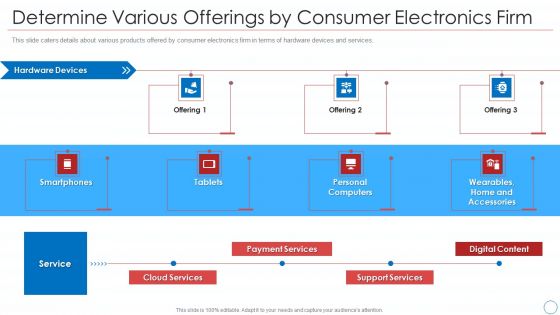 Determine Various Offerings By Consumer Electronics Firm Themes PDF