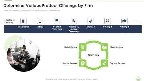 Determine Various Product Offerings By Firm Mockup PDF