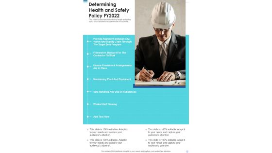 Determining Health And Safety Policy FY2022 One Pager Documents Determining Health And Safety Policy FY2022 One Pager Documents