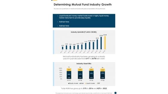 Determining Mutual Fund Industry Growth One Pager Documents Determining Mutual Fund Industry Growth One Pager Documents