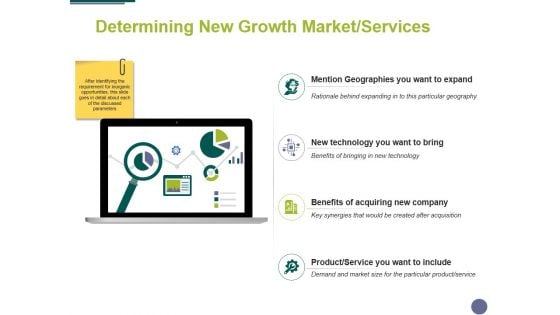 Determining New Growth Market Services Ppt PowerPoint Presentation Portfolio Topics