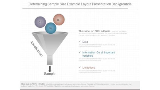 Determining Sample Size Example Layout Presentation Backgrounds
