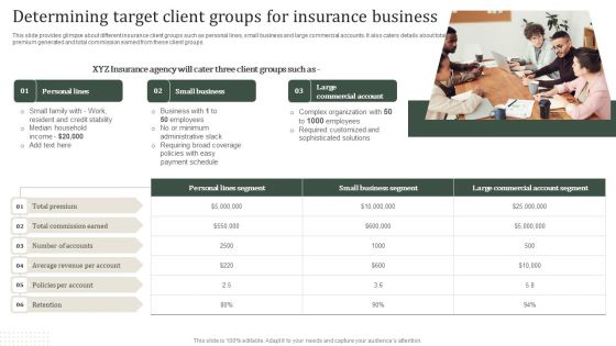 Determining Target Client Groups For Insurance Business Pictures PDF