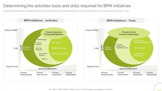Determining The Activities Tools And Skills Required For BPM Initiatives Designs PDF