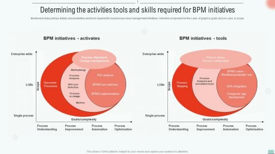 Determining The Activities Tools And Skills Required For BPM Initiatives Themes PDF