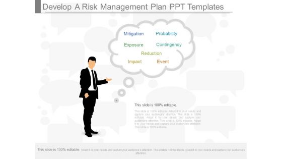 Develop A Risk Management Plan Ppt Templates