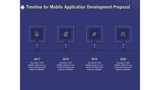 Develop Cellphone Apps Timeline For Mobile Application Development Proposal Ppt PowerPoint Presentation Outline Outfit PDF