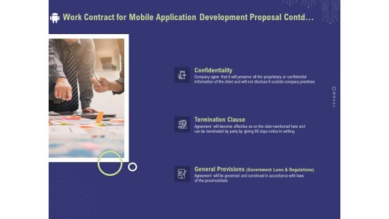 Develop Cellphone Apps Work Contract For Mobile Application Development Proposal Contd Structure PDF