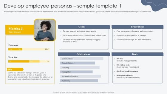 Develop Employee Personas Sample Template Process For Building Employee Friendly Download PDF
