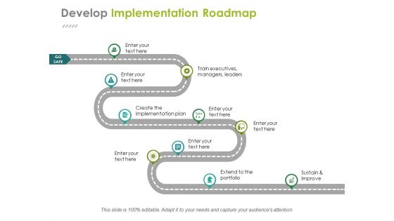 Develop Implementation Roadmap Ppt PowerPoint Presentation Infographics Elements