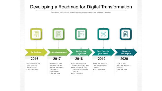 Developing A Roadmap For Digital Transformation Ppt PowerPoint Presentation File Graphics PDF