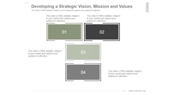 Developing A Strategic Vision Mission And Values Ppt PowerPoint Presentation Template