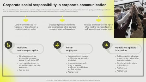 Developing A Successful Business Communication Plan Corporate Social Responsibility Corporate Download PDF