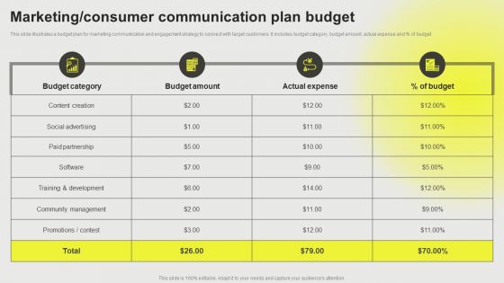 Developing A Successful Business Communication Plan Marketing Consumer Communication Plan Demonstration PDF