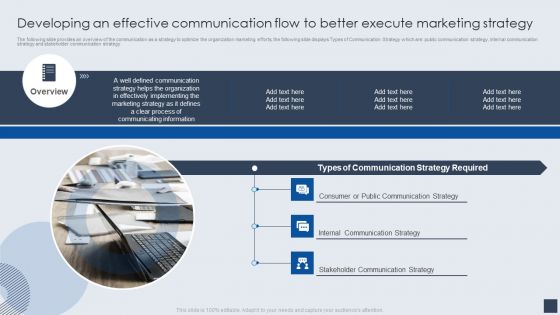 Developing An Effective Communication Flow To Better Execute Marketing Strategy Background PDF