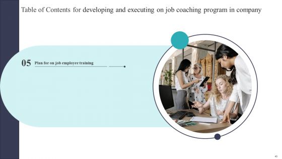 Developing And Executing On Job Coaching Program In Company Ppt PowerPoint Presentation Complete Deck With Slides