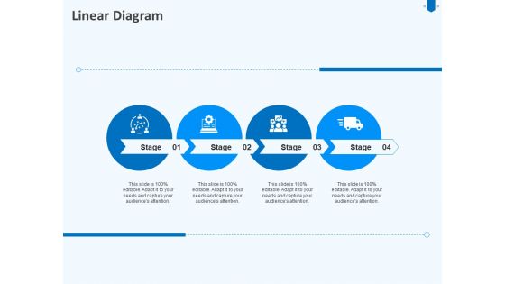 Developing And Implementing Corporate Partner Action Plan Linear Diagram Elements PDF