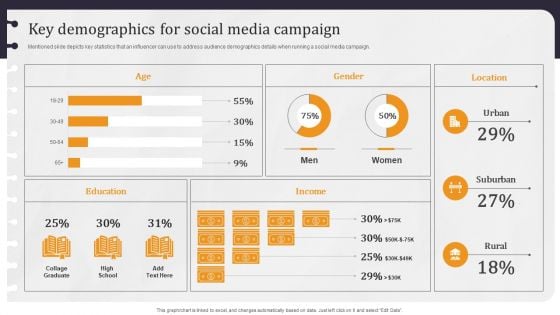 Developing Appealing Persona Key Demographics For Social Media Campaign Summary PDF