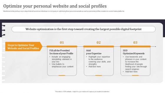 Developing Appealing Persona Optimize Your Personal Website And Social Profiles Portrait PDF Developing Appealing Persona Optimize Your Personal Website And Social Profiles Portrait PDF