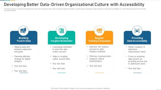 Developing Better Data Driven Organizational Culture With Accessibility Brochure PDF Developing Better Data Driven Organizational Culture With Accessibility Brochure PDF