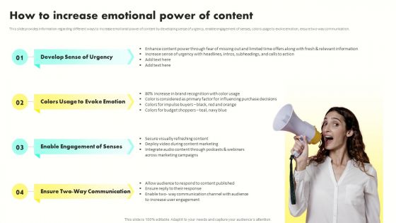 Developing Brand Awareness To Gain Customer Attention How To Increase Emotional Power Of Content Formats PDF Developing Brand Awareness To Gain Customer Attention How To Increase Emotional Power Of Content Formats PDF