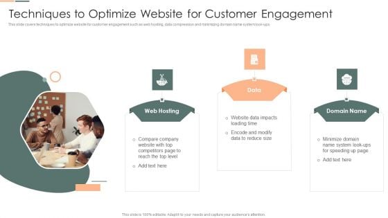 Developing Client Engagement Techniques Techniques To Optimize Website For Customer Engagement Sample PDF