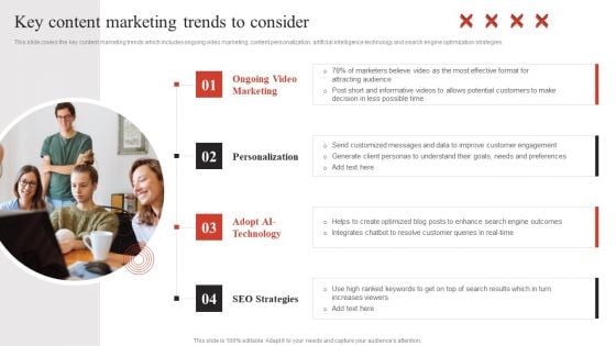 Developing Content Marketing Key Content Marketing Trends To Consider Mockup PDF