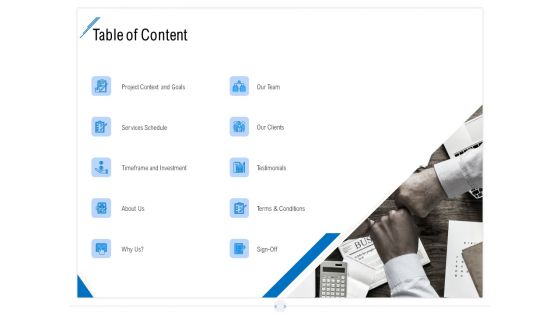 Developing Content Strategy Table Of Content Ppt Gallery Visuals PDF