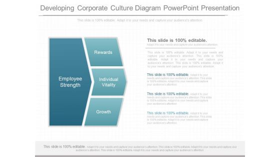 Developing Corporate Culture Diagram Powerpoint Presentation