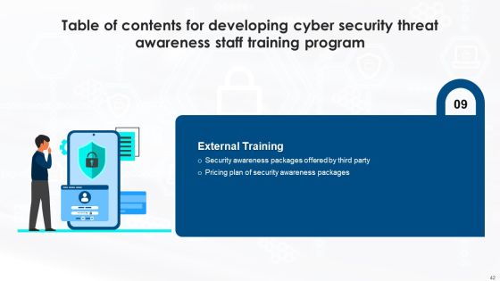 Developing Cyber Security Threat Awareness Staff Training Program Ppt PowerPoint Presentation Complete Deck With Slides Slide42